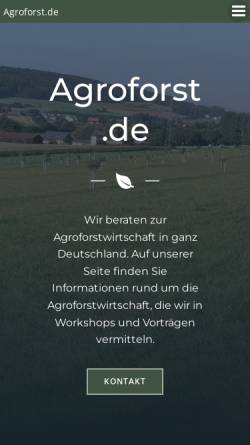 Vorschau der mobilen Webseite agroforst.de, Agroforstsysteme