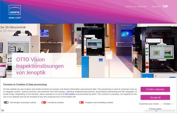 Vorschau von www.otto-jena.de, OTTO GmbH Computer Vision Systems