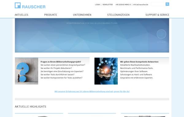 Vorschau von www.rauscher.de, RAUSCHER GmbH - Systemberatung für Computer und angewandte Grafik