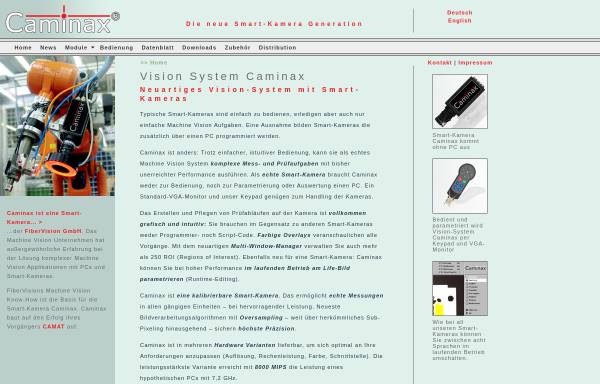 Vorschau von www.caminax.de, Smart Kamera Caminax
