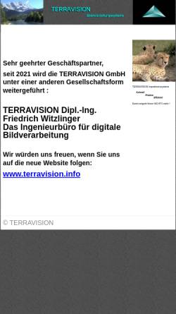 Vorschau der mobilen Webseite www.terravision-gmbh.de, Terravision Bilddatensysteme GmbH