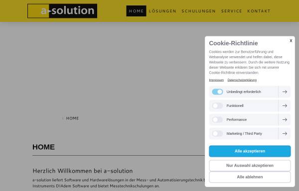 Vorschau von www.a-solution.de, A-Solution Gesellschaft für Mess- und Automatisierungslösungen mbH