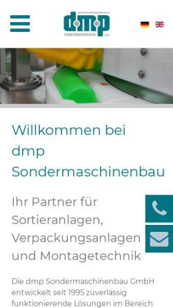 Vorschau der mobilen Webseite d-m-p.de, DMP Sondermaschinenbau GmbH