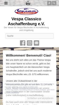 Vorschau der mobilen Webseite www.vespa-classico.de, Vespa Classico