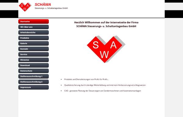 Vorschau von www.schaewa.de, Schäwa GmbH Automatisierungstechnik und Schaltanlagenbau