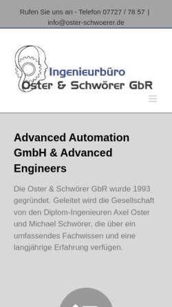 Vorschau der mobilen Webseite www.oster-schwoerer.de, Ingenieurbüro Oster & Schwörer
