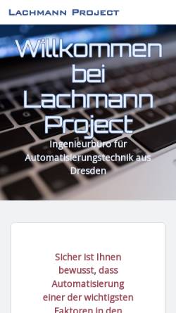 Vorschau der mobilen Webseite www.lachmann-project.de, Lachmann Project - Jörg Lachmann