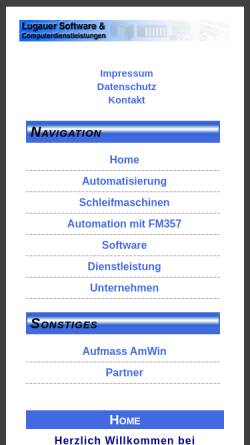 Vorschau der mobilen Webseite www.lugauer-software.de, Lugauer Software- & Computerdienstleistungen, Inh. Kurt Lugauer