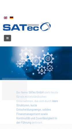 Vorschau der mobilen Webseite www.satec-gmbh.com, SATEC GmbH