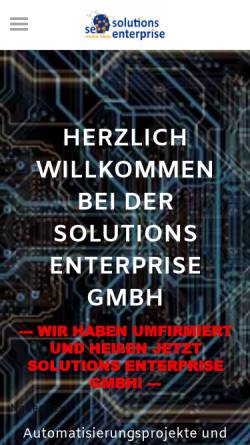 Vorschau der mobilen Webseite www.se-home.de, Solutions Enterprise Ltd.