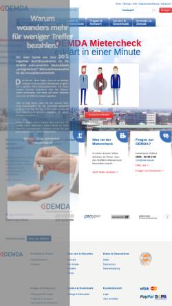 Vorschau der mobilen Webseite www.demda.de, De.M.Da. Deutsche Mieter Datenbank