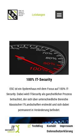 Vorschau der mobilen Webseite www.esc.de, Electronic Service Center
