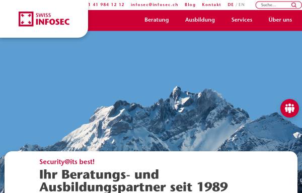 Vorschau von www.infosec.ch, Swiss Infosec AG