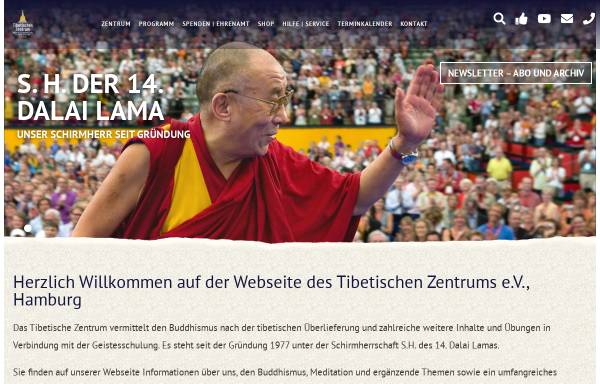 Vorschau von www.tibet.de, Tibetisches Zentrum e.V. Hamburg