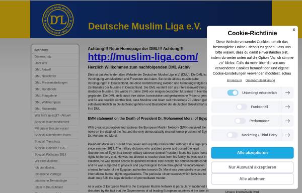 Vorschau von www.muslim-liga.de, Deutsche Muslim-Liga e.V.
