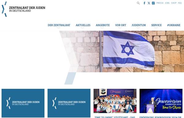 Vorschau von www.zentralratdjuden.de, Zentralrat der Juden in Deutschland