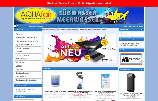 Vorschau von www.aquafair.de, Aquafair