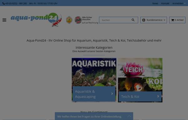 Vorschau von www.aqua-pond24.de, Aquaristikshop Mair