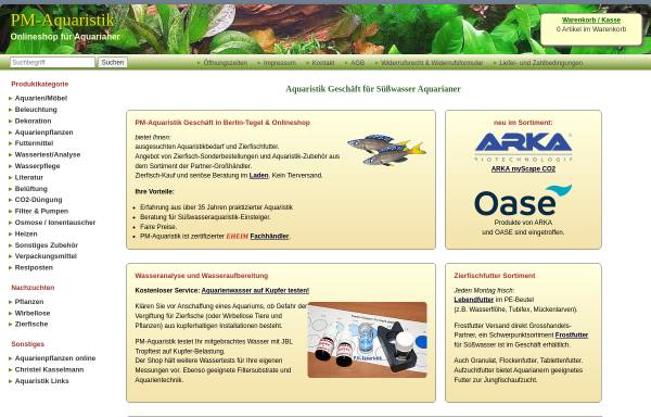 Vorschau von www.pm-aquaristik.de, PM-Aquaristik