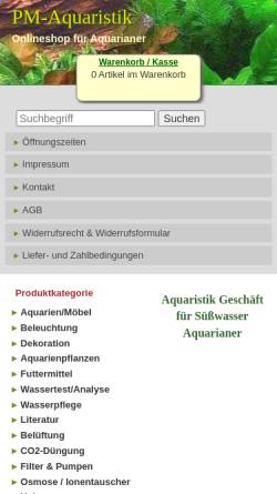 Vorschau der mobilen Webseite www.pm-aquaristik.de, PM-Aquaristik
