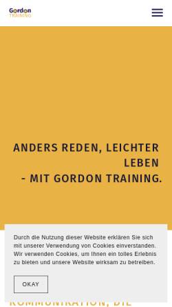 Vorschau der mobilen Webseite www.gordon.at, Gordon-Training