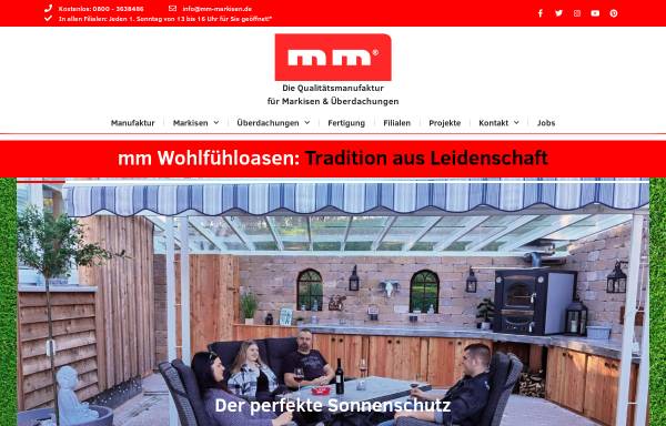 Vorschau von www.mm-markisen.de, Markisenbau Müller GmbH
