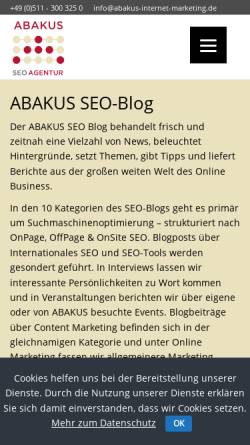 Vorschau der mobilen Webseite www.abakus-internet-marketing.de, Abakus SEO Blog