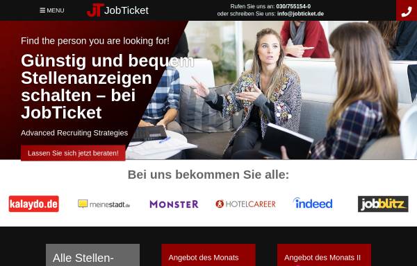 Vorschau von www.jobticket.de, JobTicket GmbH