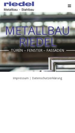 Vorschau der mobilen Webseite www.metallbau-riedel.de, Riedel & Söhne GmbH & Co. KG