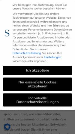 Vorschau der mobilen Webseite www.selecteam.de, Selecteam Gesellschaft für Personal- und Unternehmensberatung mbH