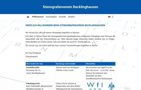 Vorschau von www.stenografenverein-recklinghausen.de, Stenografenverein Recklinghausen