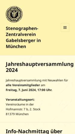 Vorschau der mobilen Webseite www.stzv.de, Stenographen-Zentralverein Gabelsberger e.V.