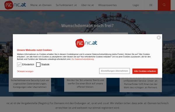 Vorschau von www.nic.at, AT - Österreich, Internet Verwaltungs- und Betriebsgesellschaft m.b.H.