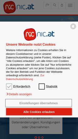 Vorschau der mobilen Webseite www.nic.at, AT - Österreich, Internet Verwaltungs- und Betriebsgesellschaft m.b.H.