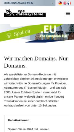 Vorschau der mobilen Webseite www.cps-datensysteme.de, CPS Datensysteme GmbH