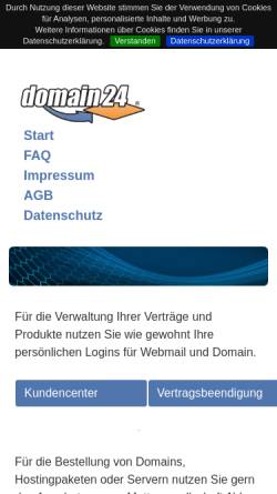 Vorschau der mobilen Webseite www.domain24.de, Domain24