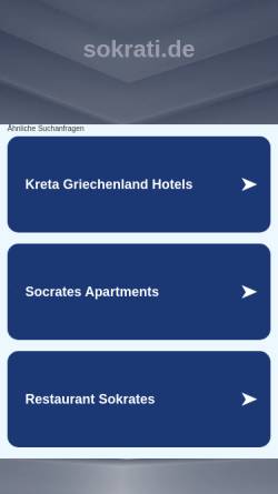 Vorschau der mobilen Webseite www.sokrati.de, Sokratis Astroulakis Rooms & Restaurant, Milatos