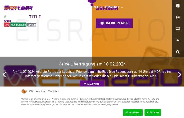 Vorschau von www.eisradio.de, Eisradio