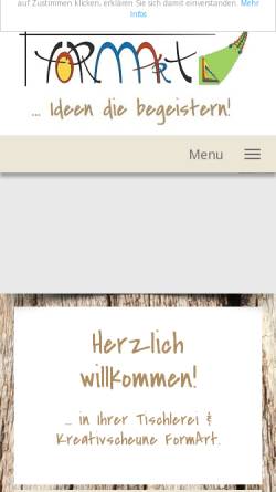 Vorschau der mobilen Webseite www.tischlerei-formart.de, Tischlerei FormArt