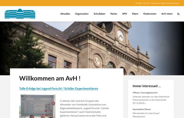 Vorschau von www.avh-konstanz.de, Alexander von Humboldt-Gymnasium