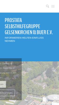 Vorschau der mobilen Webseite www.prostata-shg-gelsenkirchen-buer.de, Prostata-Selbsthilfegruppe Gelsenkirchen-Buer e.V.