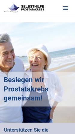 Vorschau der mobilen Webseite www.prostatakrebse.at, Selbsthilfe Prostatakrebs Österreich