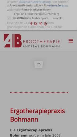 Vorschau der mobilen Webseite www.ergotherapie-bohmann.de, Ergotherapie-Bohmann