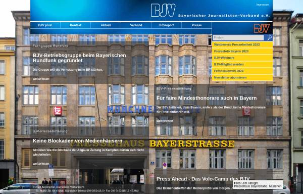 Vorschau von www.bjv.de, BJV - Bayerischer Journalisten-Verband