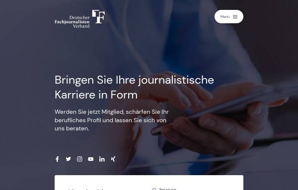 Vorschau von www.dfjv.de, Deutscher Fachjournalisten-Verband (DFJV)