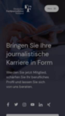 Vorschau der mobilen Webseite www.dfjv.de, Deutscher Fachjournalisten-Verband (DFJV)