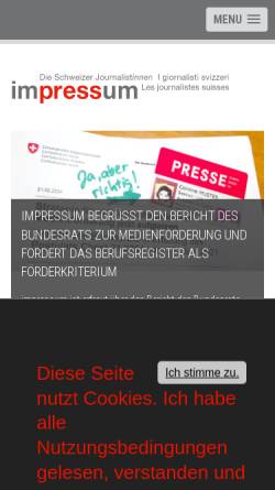 Vorschau der mobilen Webseite www.impressum.ch, impressum