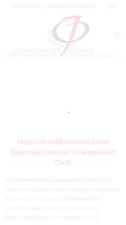 Vorschau der mobilen Webseite www.oejc.at, Österreichischer Journalisten Club (ÖJC)