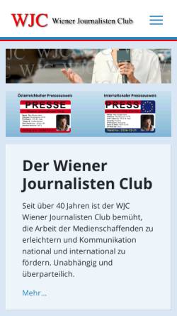 Vorschau der mobilen Webseite www.wjc.at, Wiener Journalisten Club