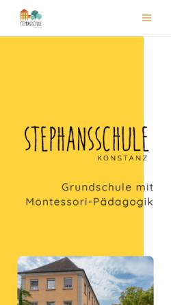 Vorschau der mobilen Webseite www.stephansschule-konstanz.de, Stephansschule Konstanz